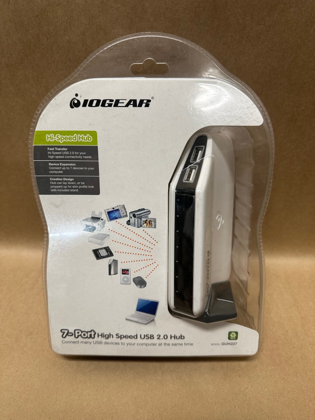 IOGEAR GUH227 7-Port High Speed USB 2.0 Hub *NEW*