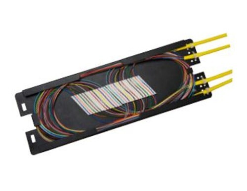 24 Strand Fiber Optic Core Single Fusion Metal Splice Tray Holder - 4" x 12"