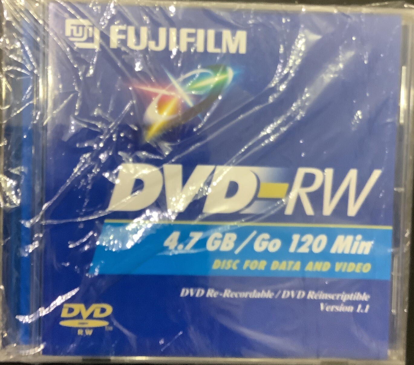 Sealed DVD-RW FujiFilm 4.7 GB/Go 120 Minutes Re-Recordable Disc Data And Video
