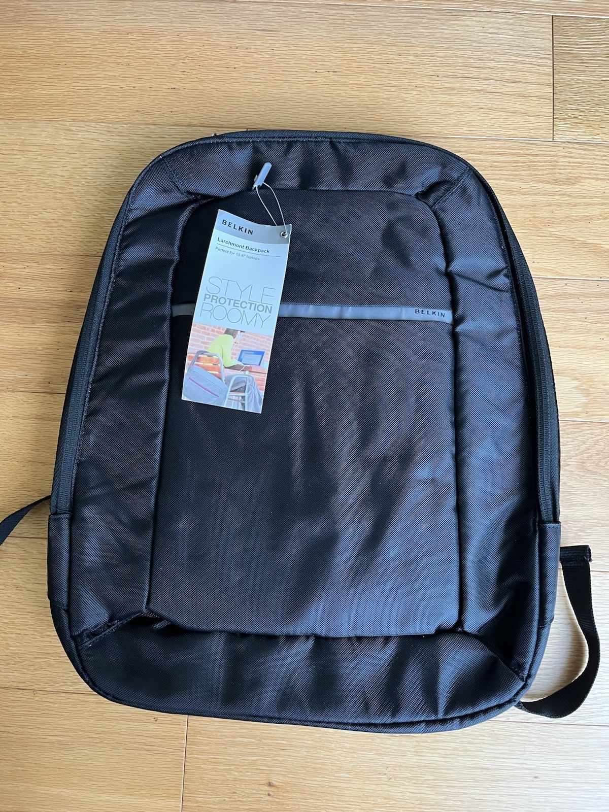 NWT Belkin Larchmont Slim Backpack w/ Bag Tote Black Grey Laptop Tablet