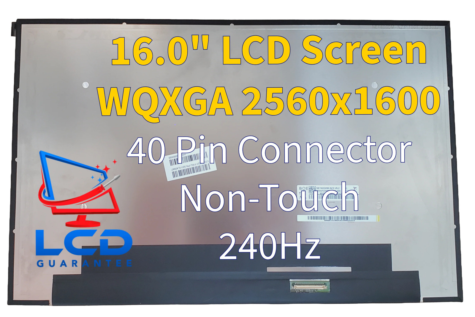 MSI Raider GE68HX 13VH 16" WQXGA Non-Touch LCD Laptop Screen