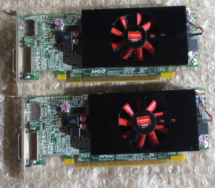 LOT OF 2 AMD Radeon HD 8570 1GB GDDR3 PCI-E 109-C55257-01_02 /0YT0RH Low Profile
