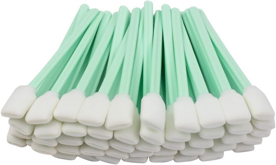 100pc 5.1" Square Rectangle Foam Cleaning Swab Sticks for Solvent Format Inkjet
