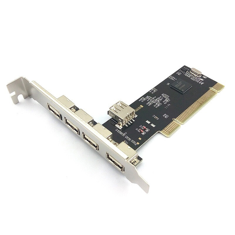 PCI 32bit To 5ports USB2.0 Expansion Controller Card NEC720101F1 for Windows Mac