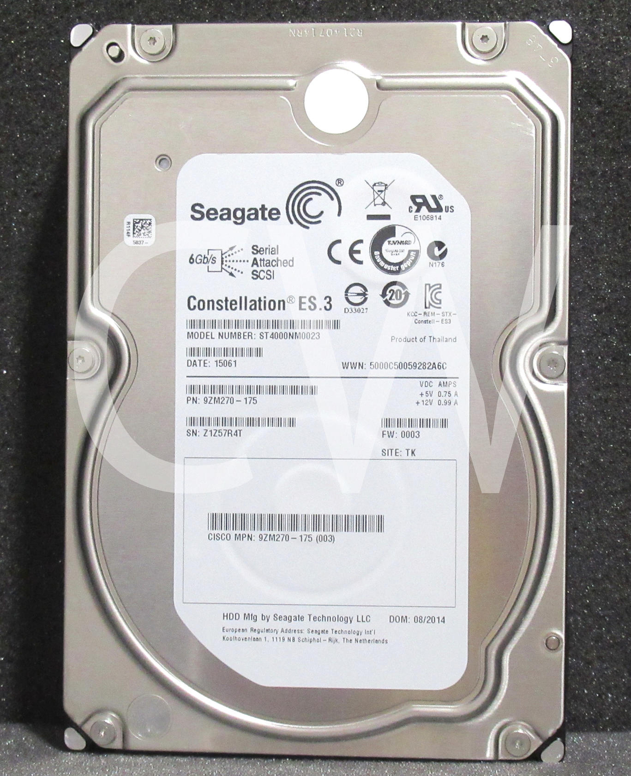 ST4000NM0023 Seagate 9ZM270 4TB 7200RPM 6Gbps  3.5" SAS HDD Hard Drive