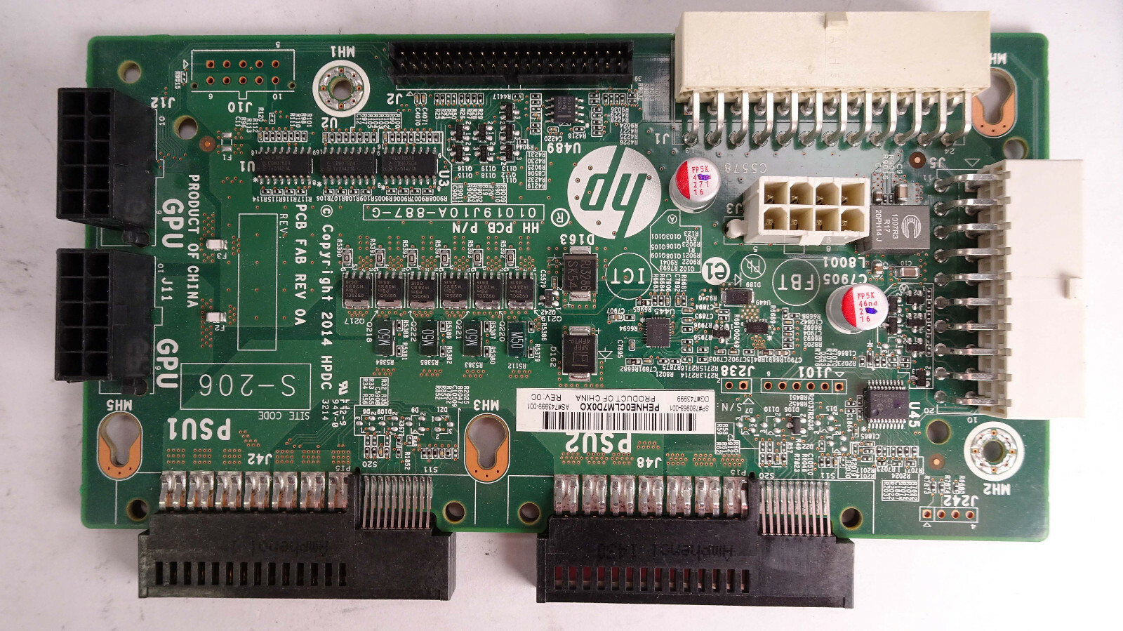 780968-001 HP ML350 G9 Gen9 2 Slot Power Backplane Board