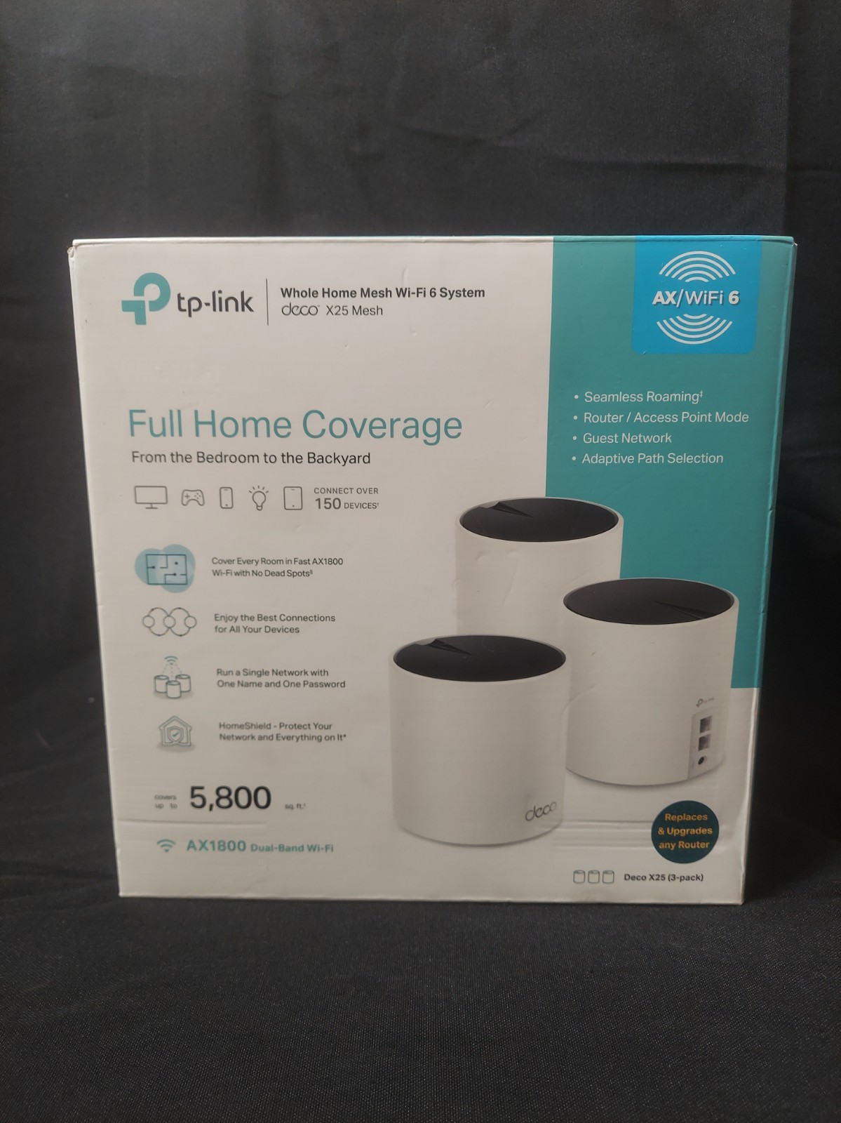 TP-Link Deco X25 AX1800 Whole Home Mesh WiFi 6 System - Pack of 3