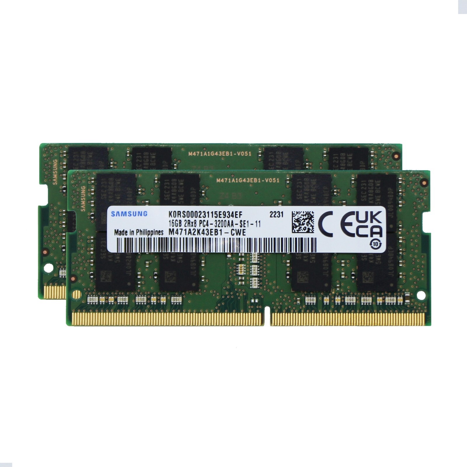 Samsung 2x16GB PC4-25600 DDR4 3200 MHz SODIMM Laptop Memory RAM M471A2K43EB1-CWE