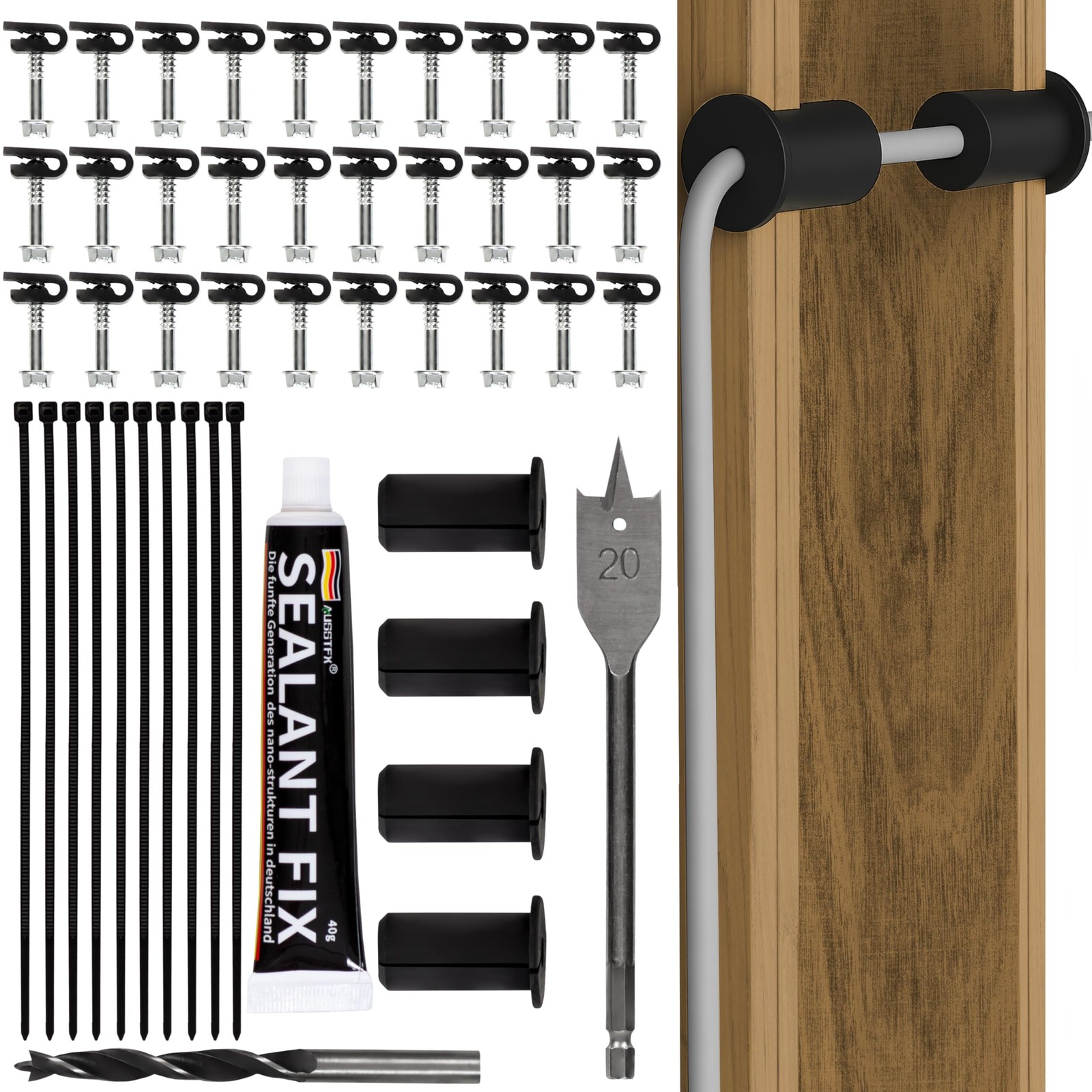 Cable Routing Kit Compatible with Starlink, Wall Pass Through Mount