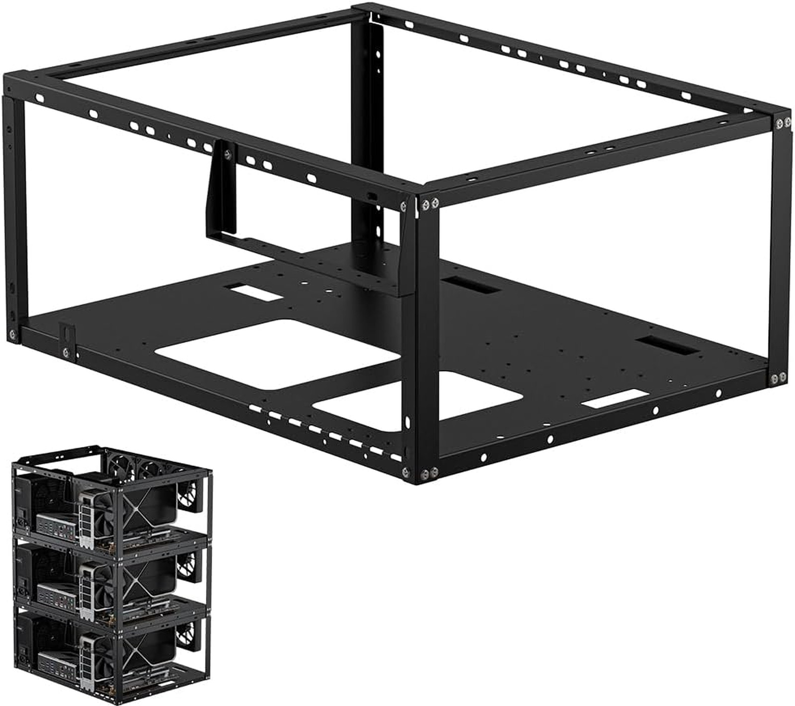 Open Air PC Test Bench Case with Stackable Design for ATX Micro ATX ITX