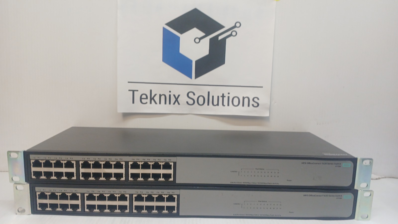 Lot of 2 HPE OfficeConnect 1420 24-Port Ethernet Switches JG708B | WORKING| READ