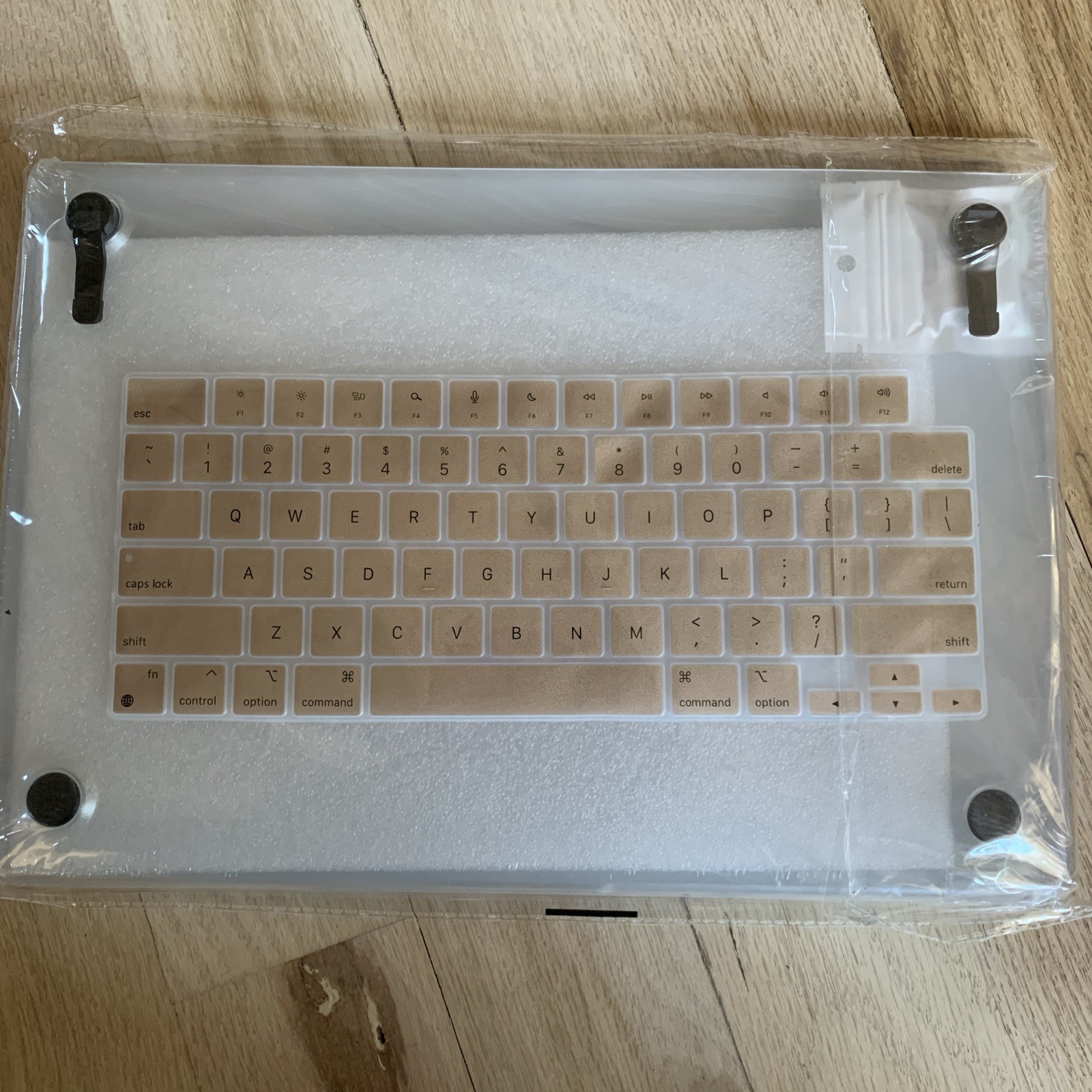 Mektron Ultra thin Armor Case Compatible With MacBook  Case white golden 