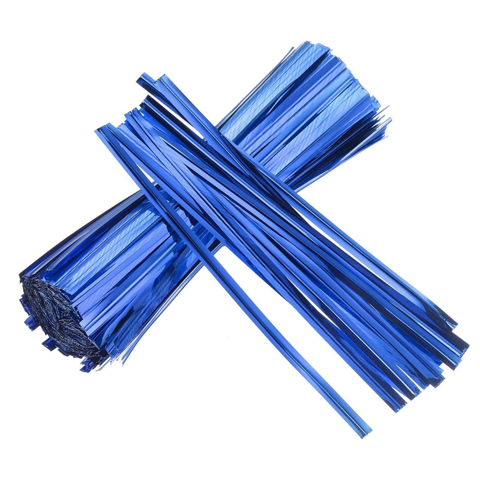 600pcs Twist Ties 4" 0.16 inch Foil Bread Ties Garden Plant Ties, Blue