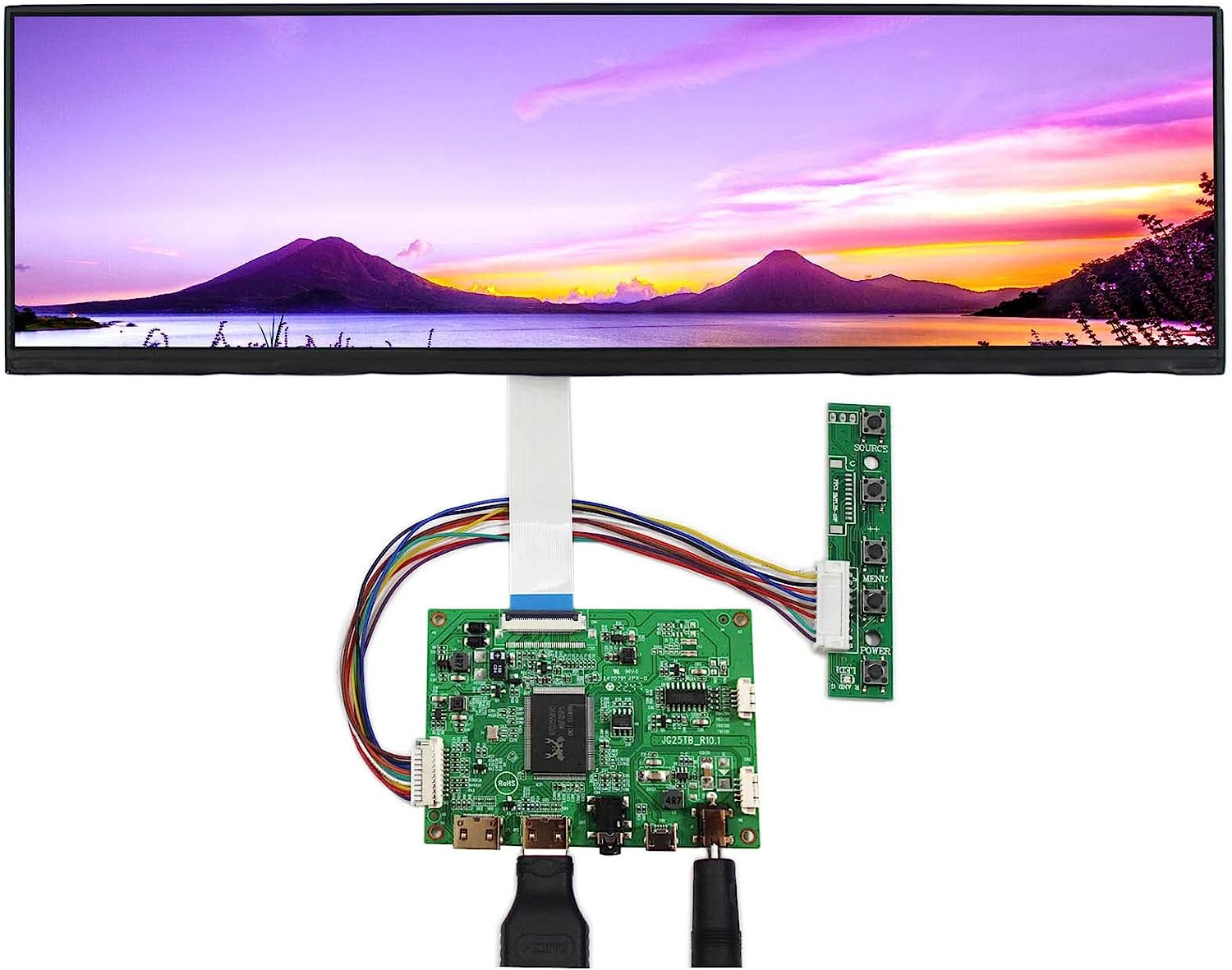 12.6" NV126B5M-N41 12.6Inch 1920X515 LCD Screen Work with LCD Controller VS-RTD2