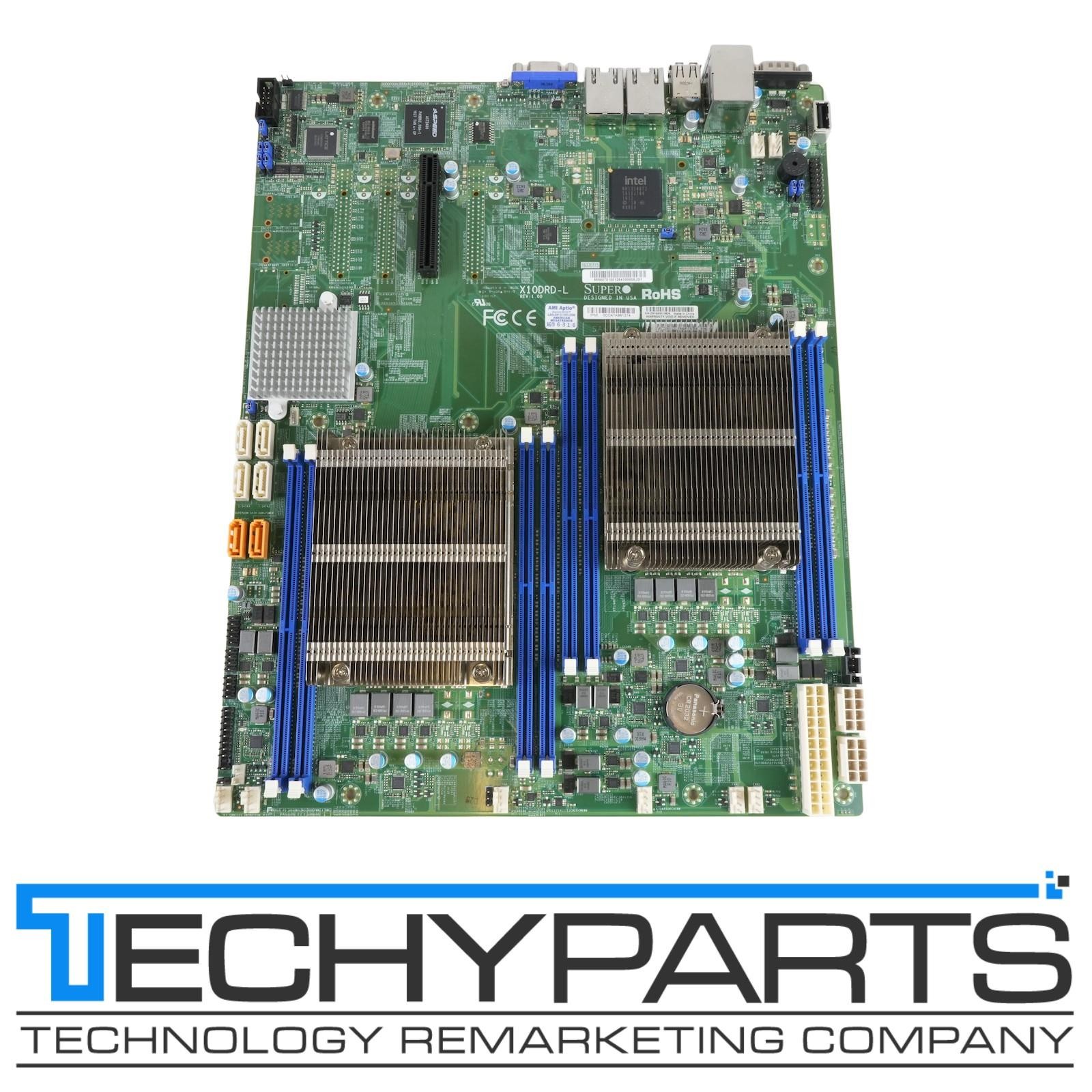 Supermicro X10DRD-L w/ 2x 2650v4 and 2x 1U Heatsinks Dual 1GbE LAN Motherboard