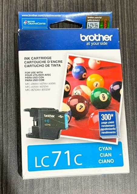 Factory Sealed Brother Innobella Printer Ink Cartridge LC71C Cyan Genuine OEM