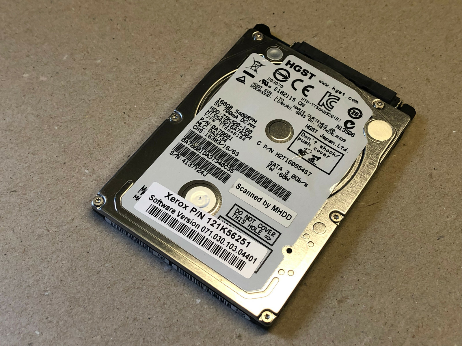 XEROX Hard Disk 121K56251 TESTED and WIPED / EMPTY  