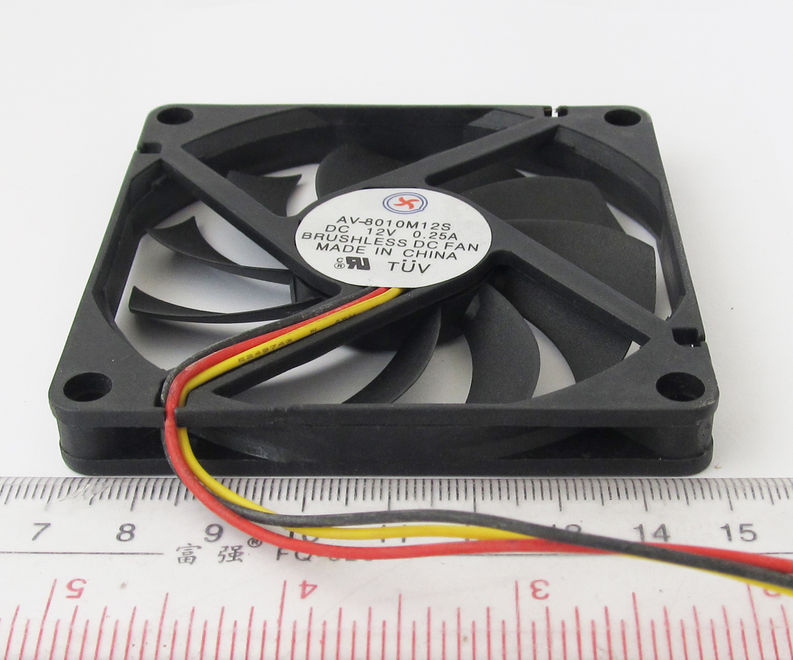 10x Brushless DC Cooling Fan 80x80x10mm 8010 11 blades 12V 0.15A 3pin Connector