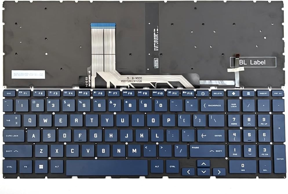 New For HP Victus 15-FA 15-FA0031DX 15-FB 15-FB0015NR US Blue Backlit Keyboard