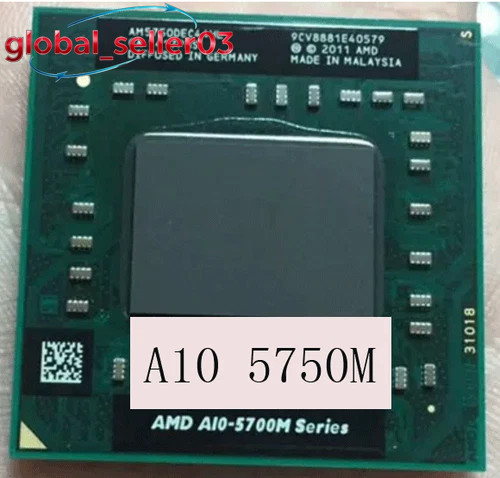 AMD A10-5750M CPU A10-Series Quad-Core 2.5GHz 4M Socket FS1 Processor