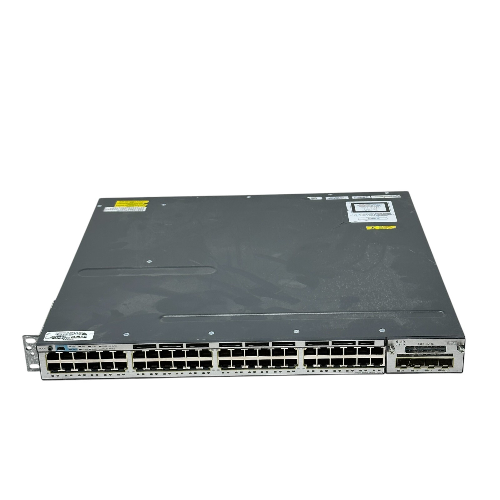 Cisco WS-3750X-48P-L  with C3KX-NM-1G Network Module without Fan an PSU