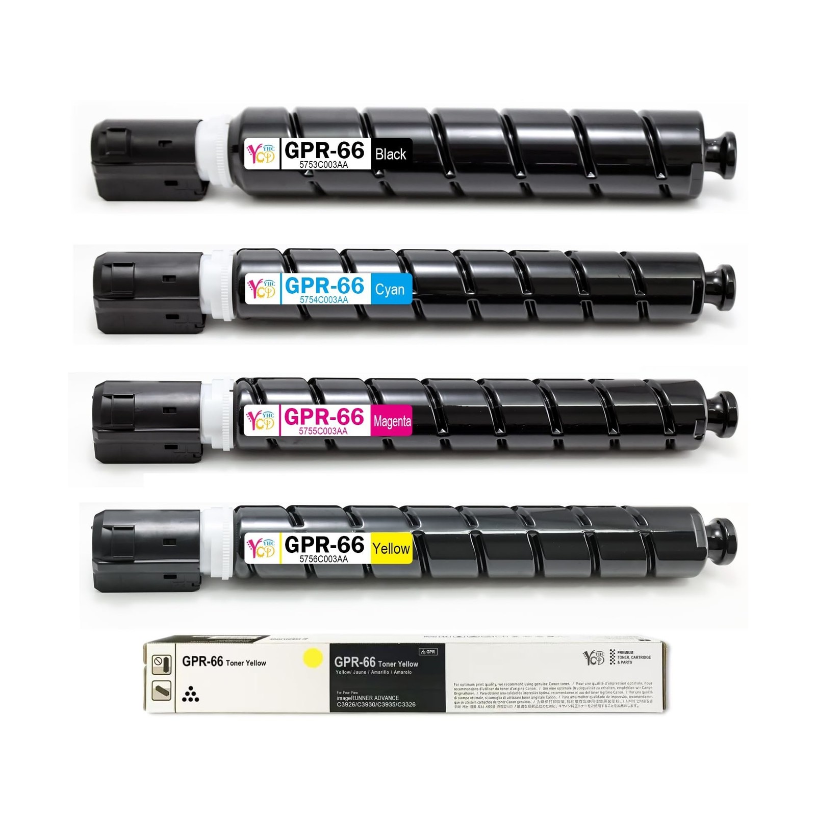 GPR66 GPR-66 GPR 66 Toner Cartridge 4 Pack (Black Magenta Yellow Cyan) Compat...