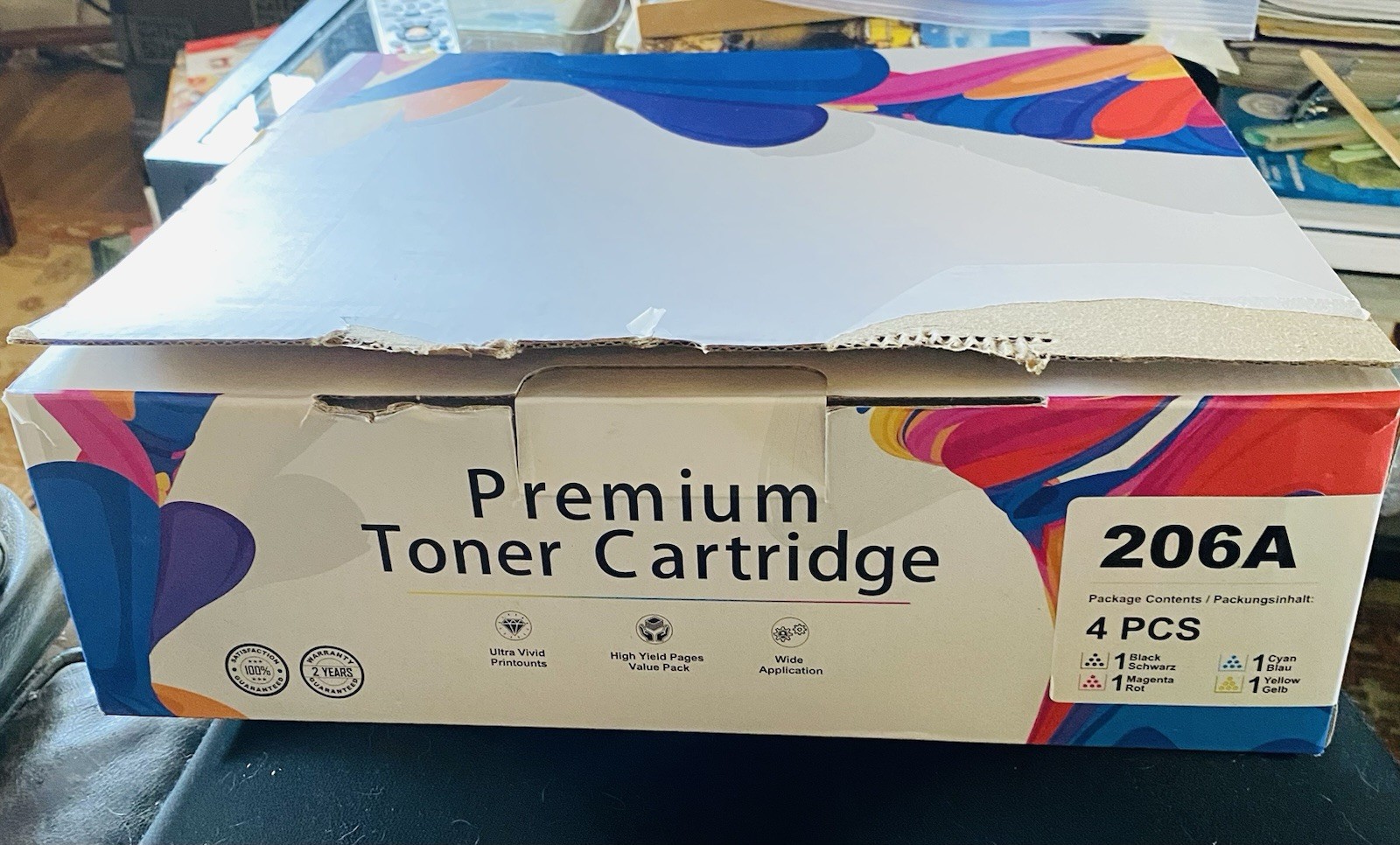 4 Colors HALLOLUX 206A Toner Cartridges (w/Chip) HP NEW Open Box  SEALED PACKS