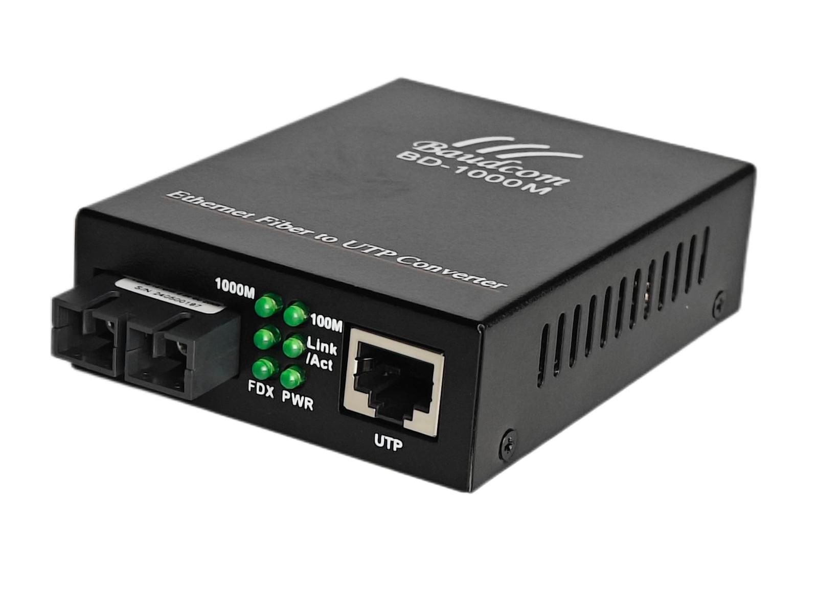 Gigabit SingleMode Fiber Ethernet Media Converter Dual SC Up to 20KM 1 Unit