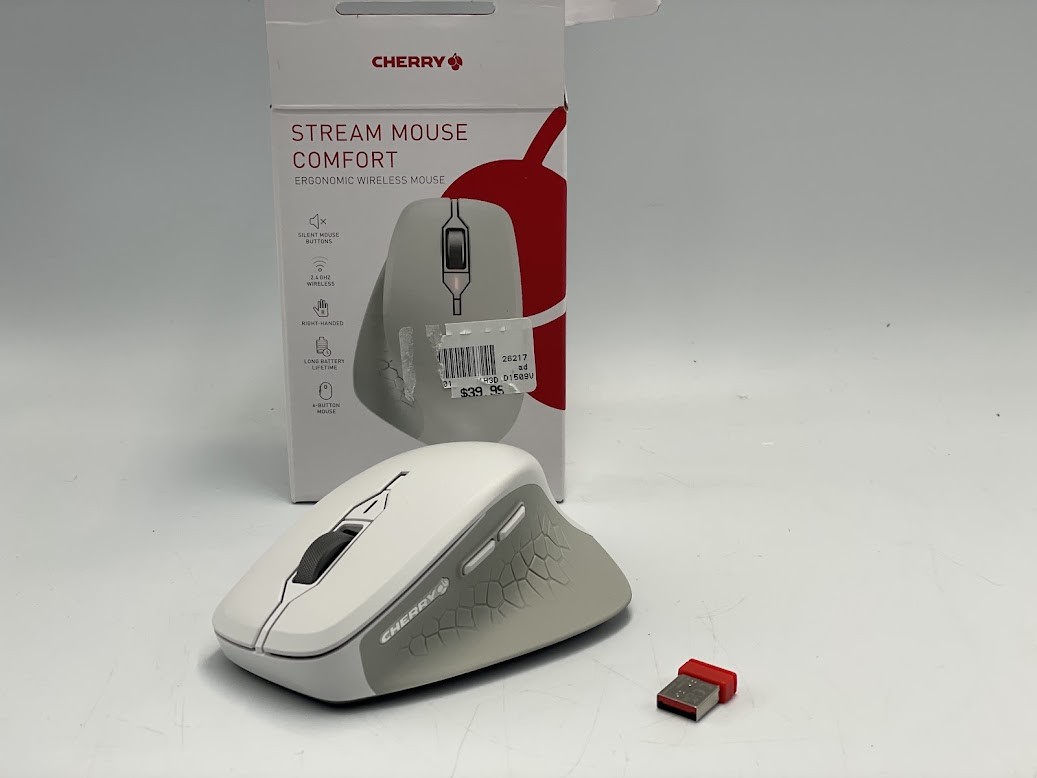 Cherry Stream Mouse Comfort Wireless Mouse - White