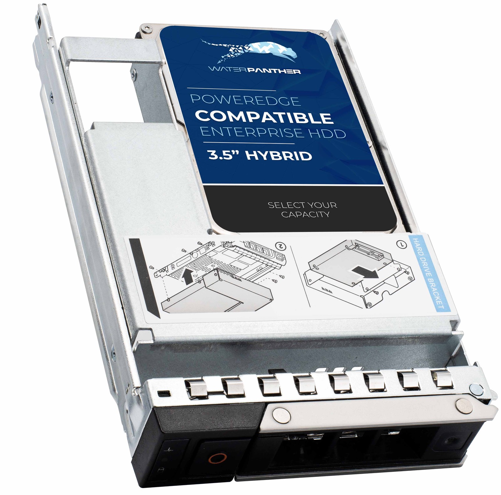 WaterPanther Dell 1TB SAS 12Gb/s 7.2K RPM 512n 3.5" G14 Hybrid Tray HDD