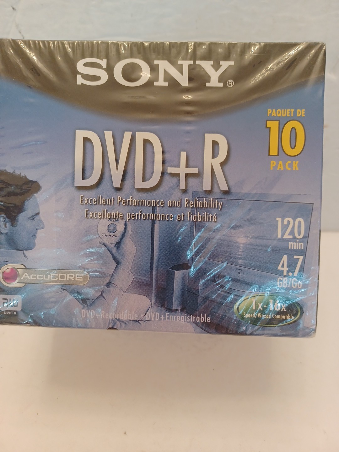 Sony DVD + R 10 Pack Recordable Discs 120 min 4.7 GB Blank New Sealed 