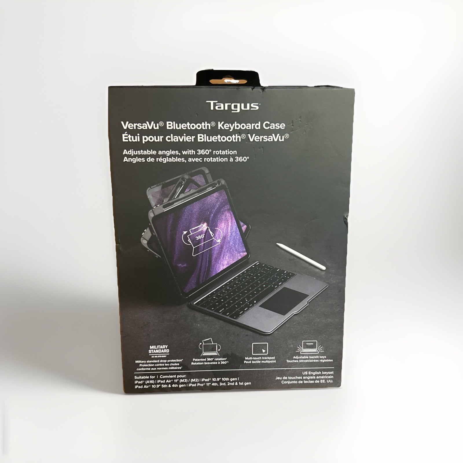 Open Box - Targus VersaVu BT Keyboard Case for Ipad SEE PIC FOR COMPATIBILITY