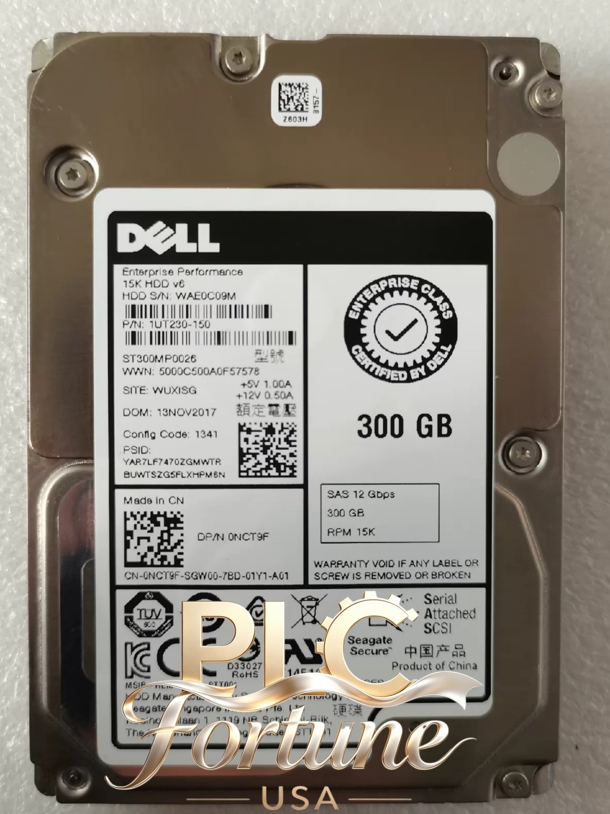 New Dell 0NCT9F NCT9F ST300MP0026 300GB 2.5" 12GB 15K SAS Hard Drive HDD