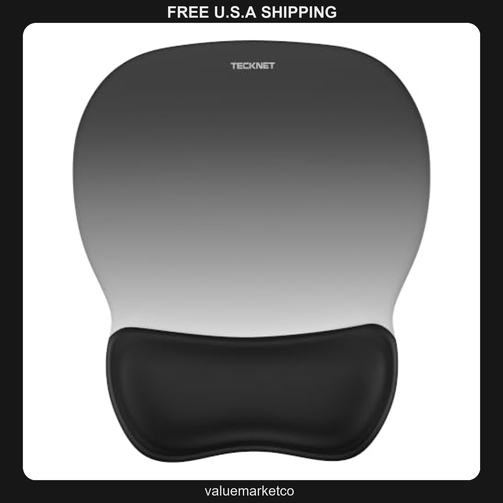 Tecknet Gel Mouse Pad with Wrist Rest, Ergonomic Non-Slip Gradient Support