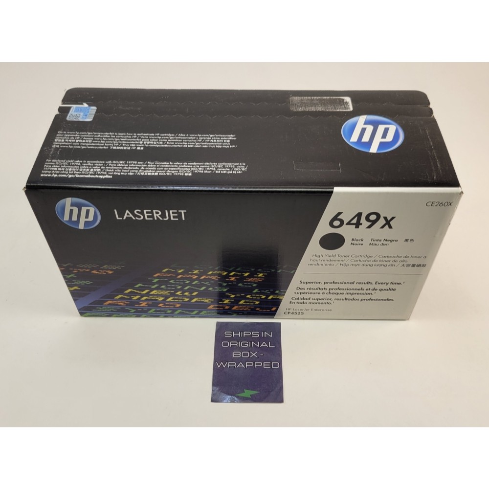 HP 649X Black Ink Cartridge Toner CE260X - New in Box