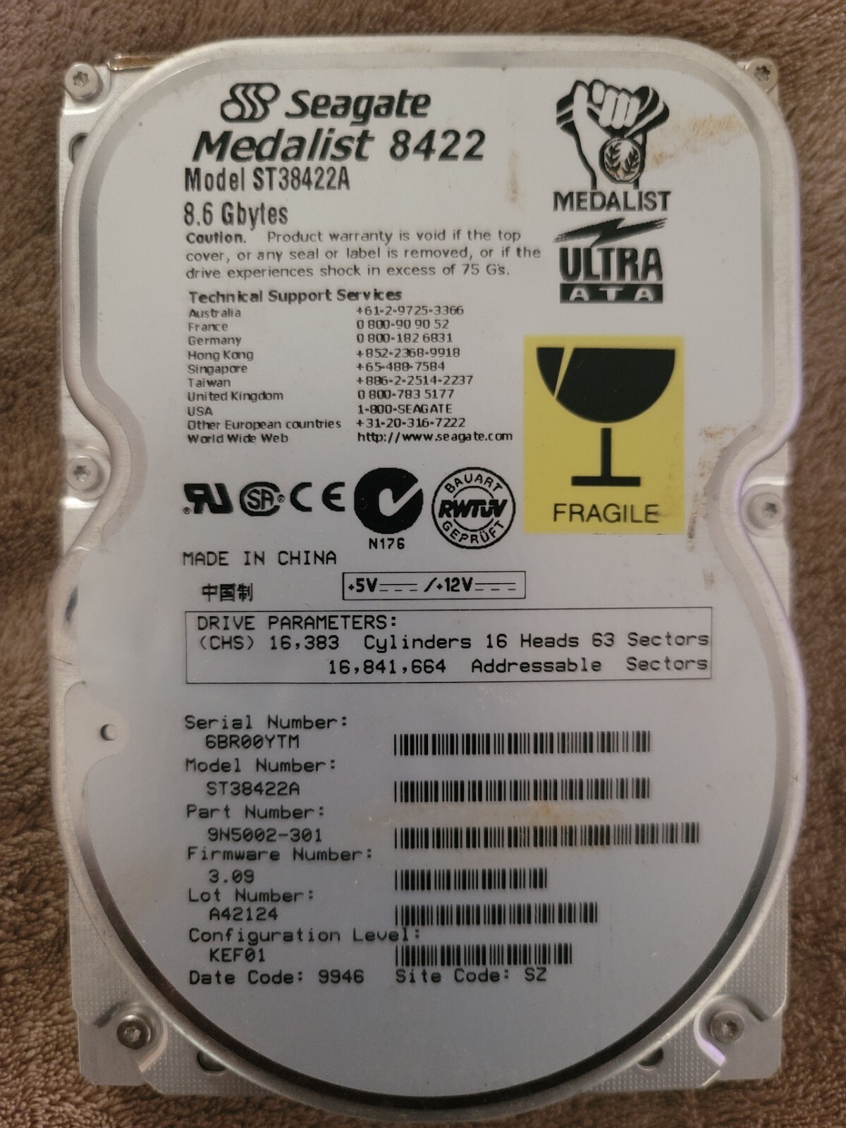 Seagate Medalist 8422 8.6GB Ultra ATA Hard Drive - ST38422A