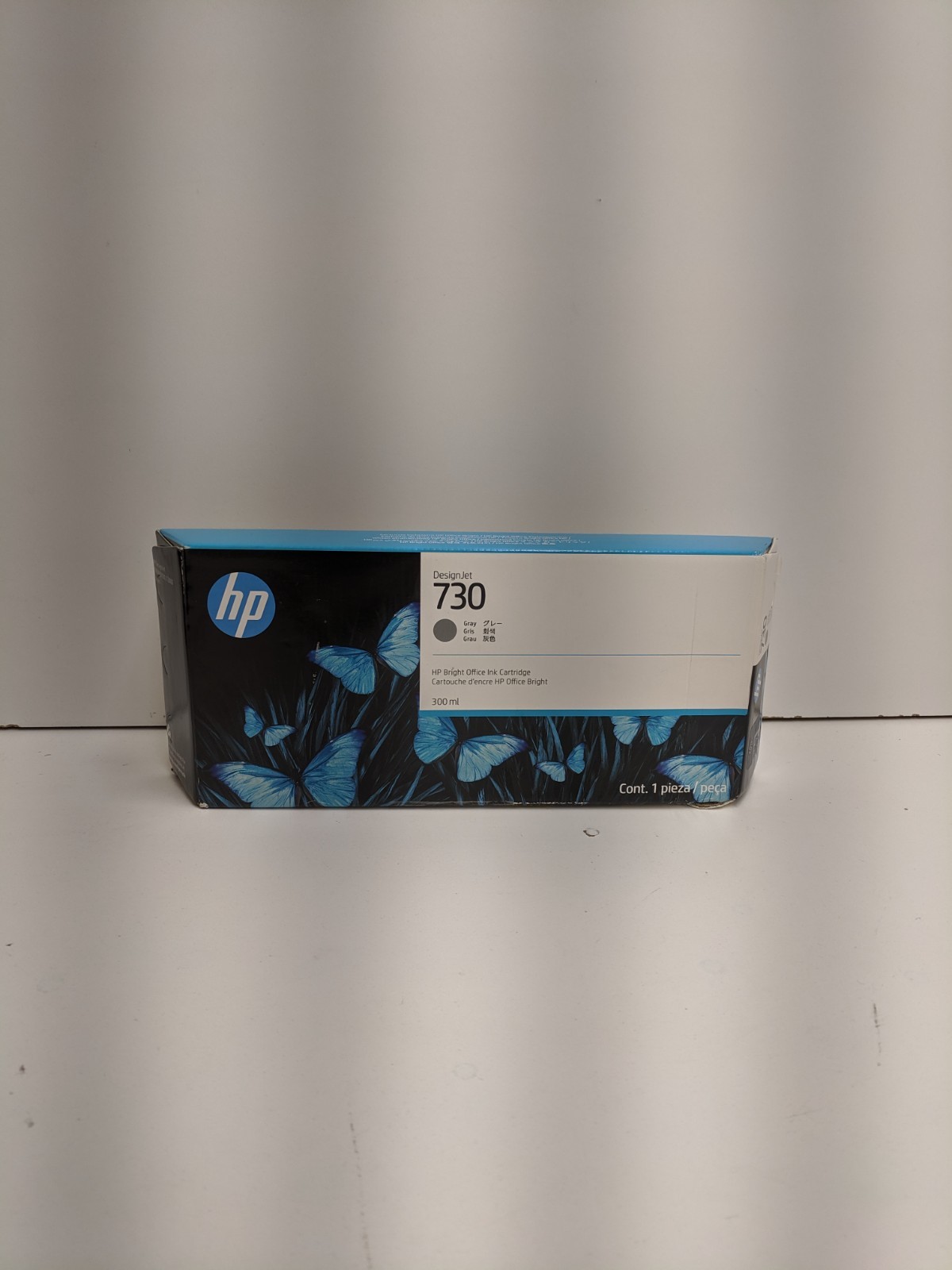 NEW GENUINE - HP 730 GRAY INK 300ml DesignJet P2V72A - Sealed Box 12/2027