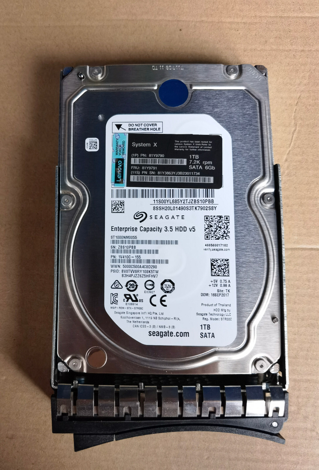 IBM Lenovo 81Y9790 FRU 81Y9791 1TB SATA 3.5 X3650 M4 M5 hard driver hdd