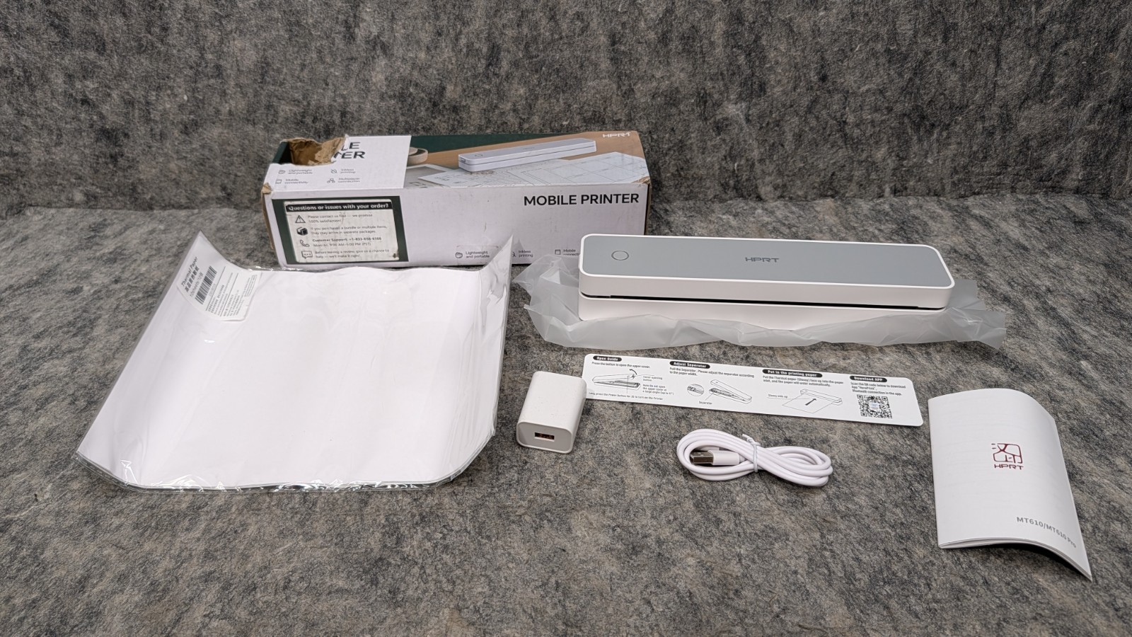 HPRT Mobile Printer MT610 Mobile Portable Thermal Printing, White 🔥New🔥