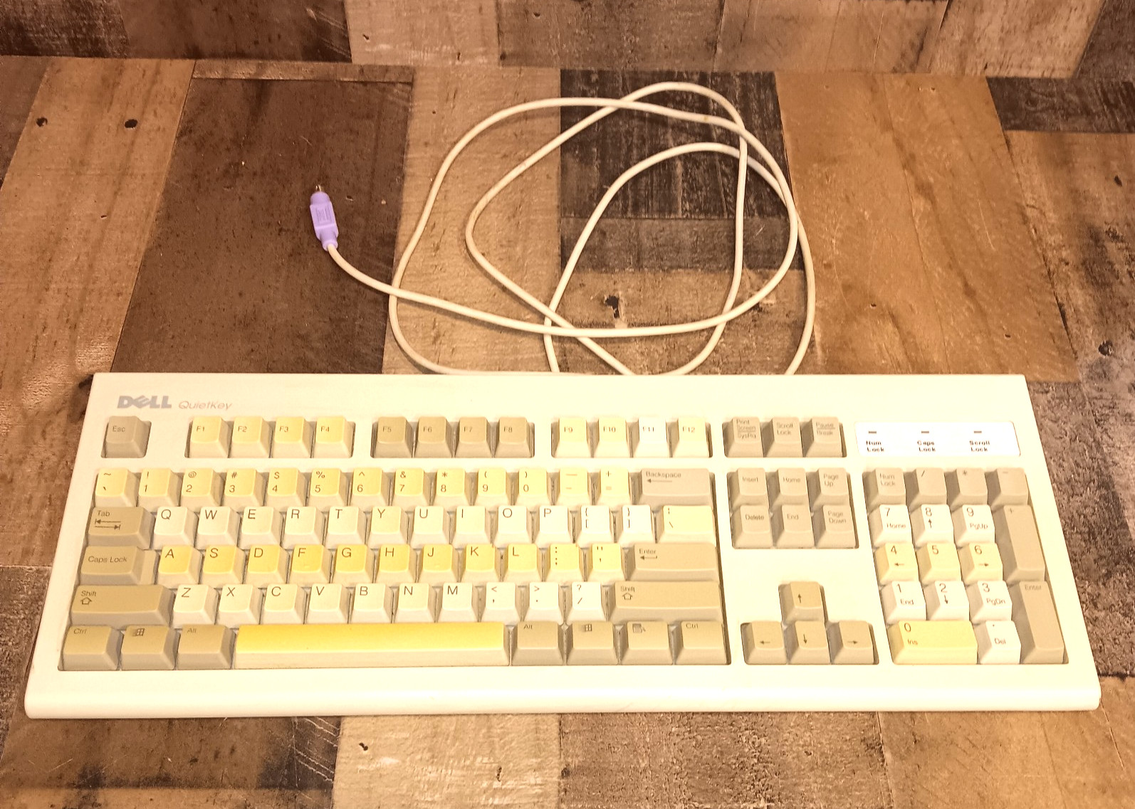 Vintage Dell Quietkey Keyboard RT7D5JTW Tested PS2 Connection Please Read
