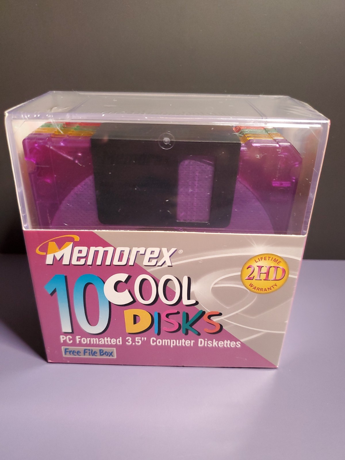 Vintage Memorex 10 Cool Disks 3.5" PC Formatted Diskettes 10 Pack 2HD New Sealed
