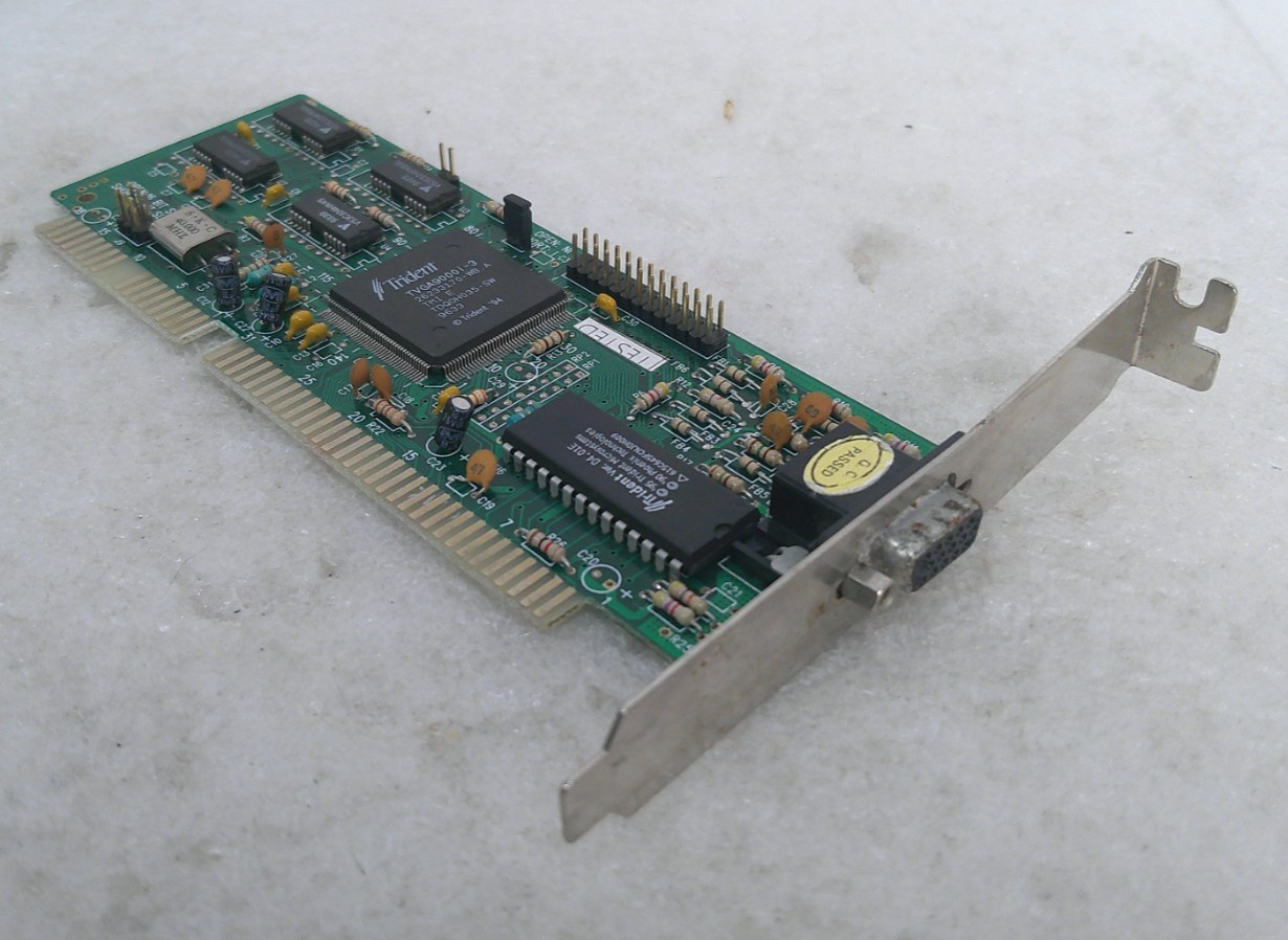 Trident TVGA9000i-3 7210 Rev E2/SOJ E2/S0J VGA ISA Video Card
