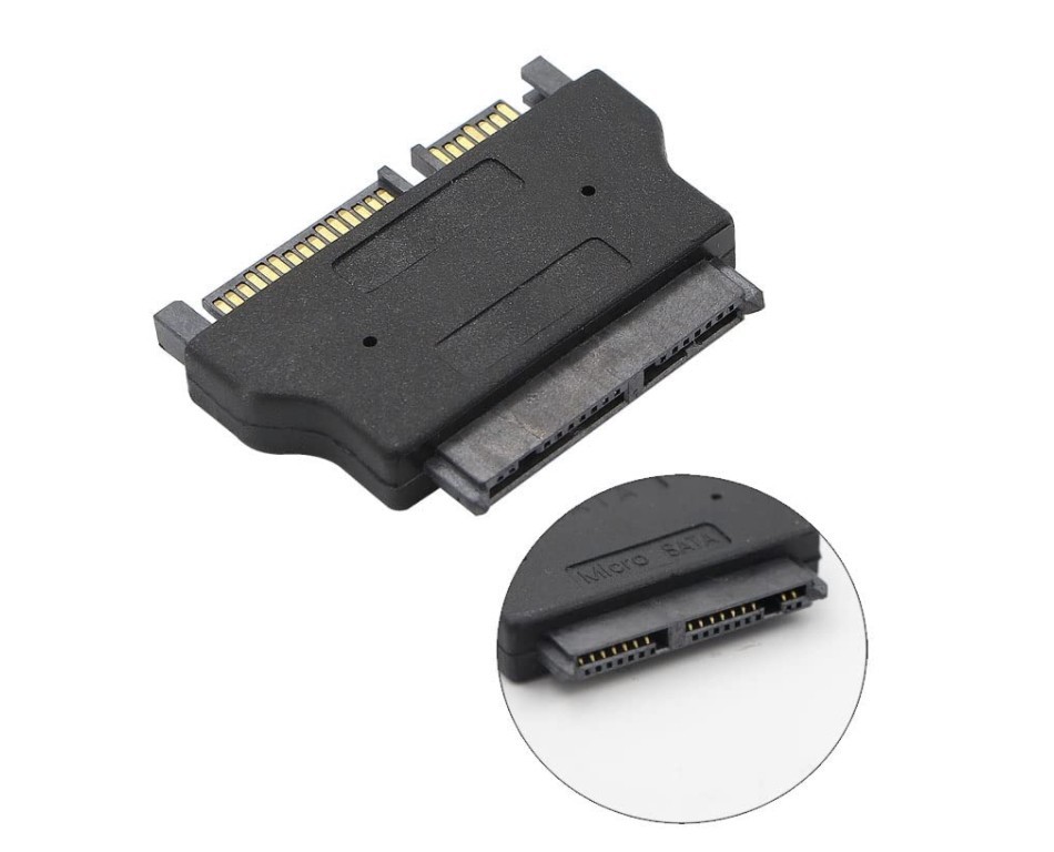 1.8" Micro SATA 7+9 16Pin to 2.5" SATA 7+15 22Pin SSD HDD Hard Disk Drive Connec