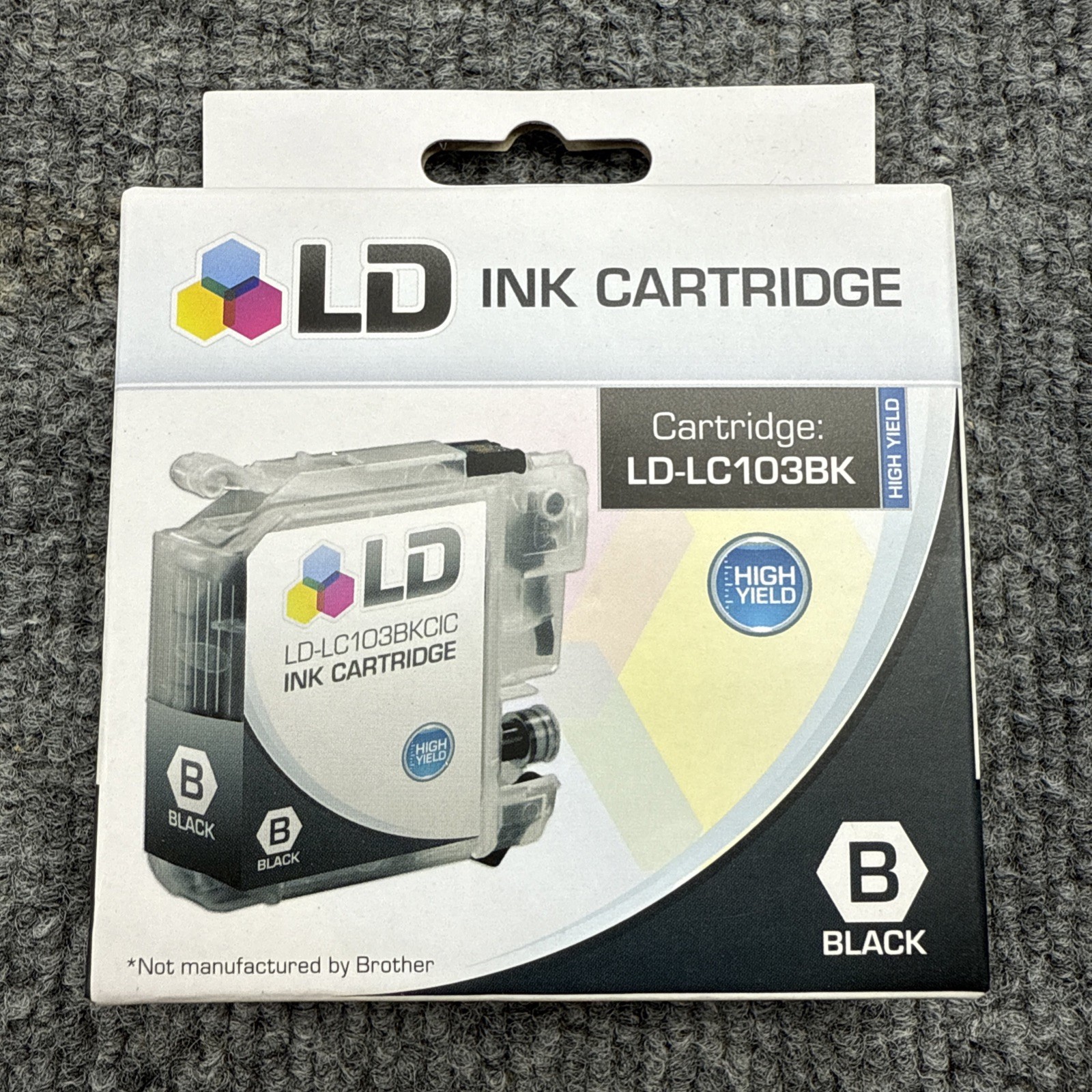 LD LC103BK LC103 High Yield Black Ink Cartridge for Brother