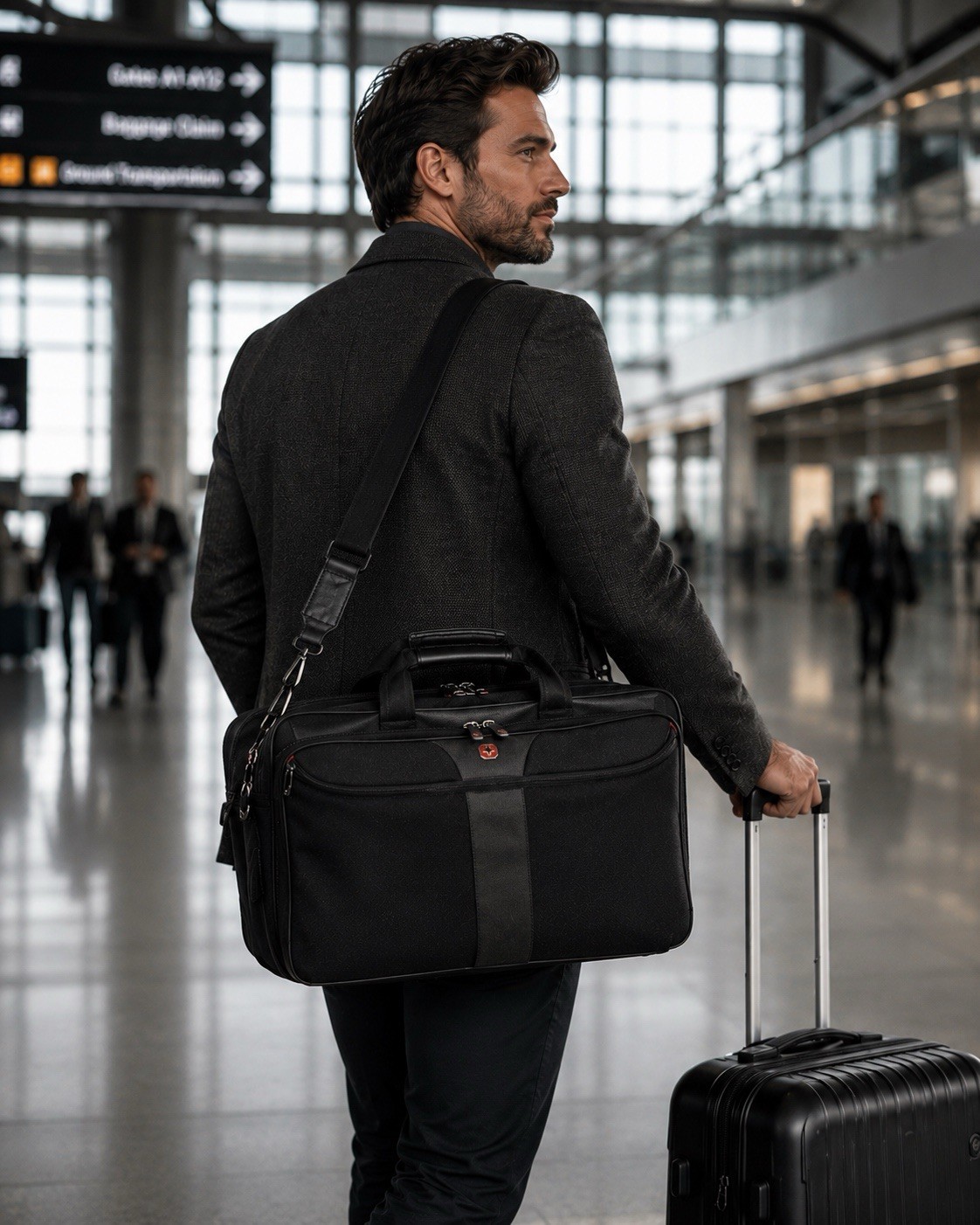Wenger Legacy SwissGear Laptop Tablet Carry On Briefcase Travel Bag Luggage 16”