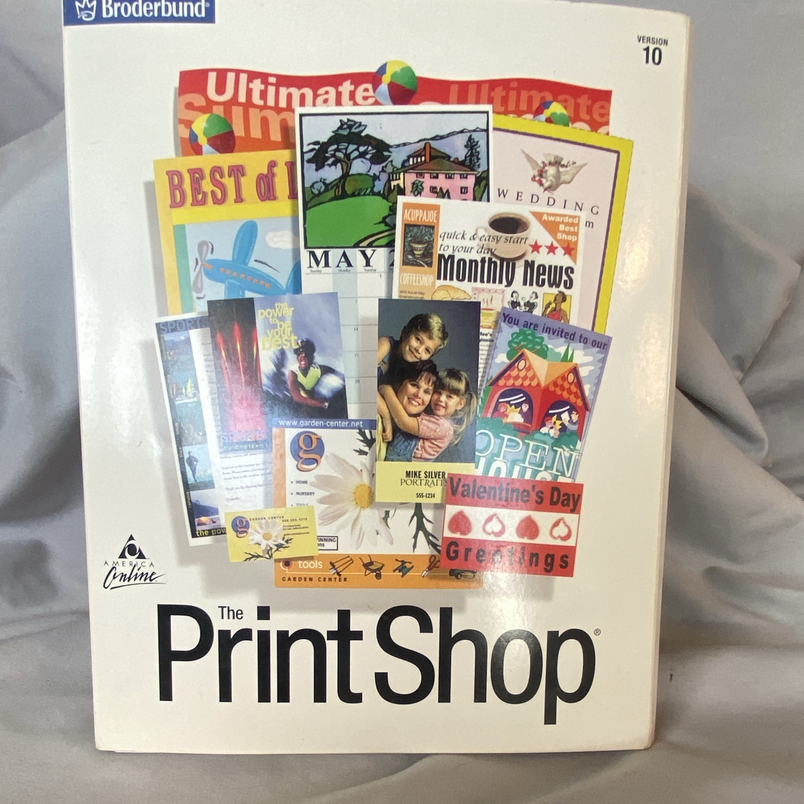 Broderbund The Print Shop Deluxe 10 DTP CD-ROM Set w/ Manual, Windows 95/98/NT