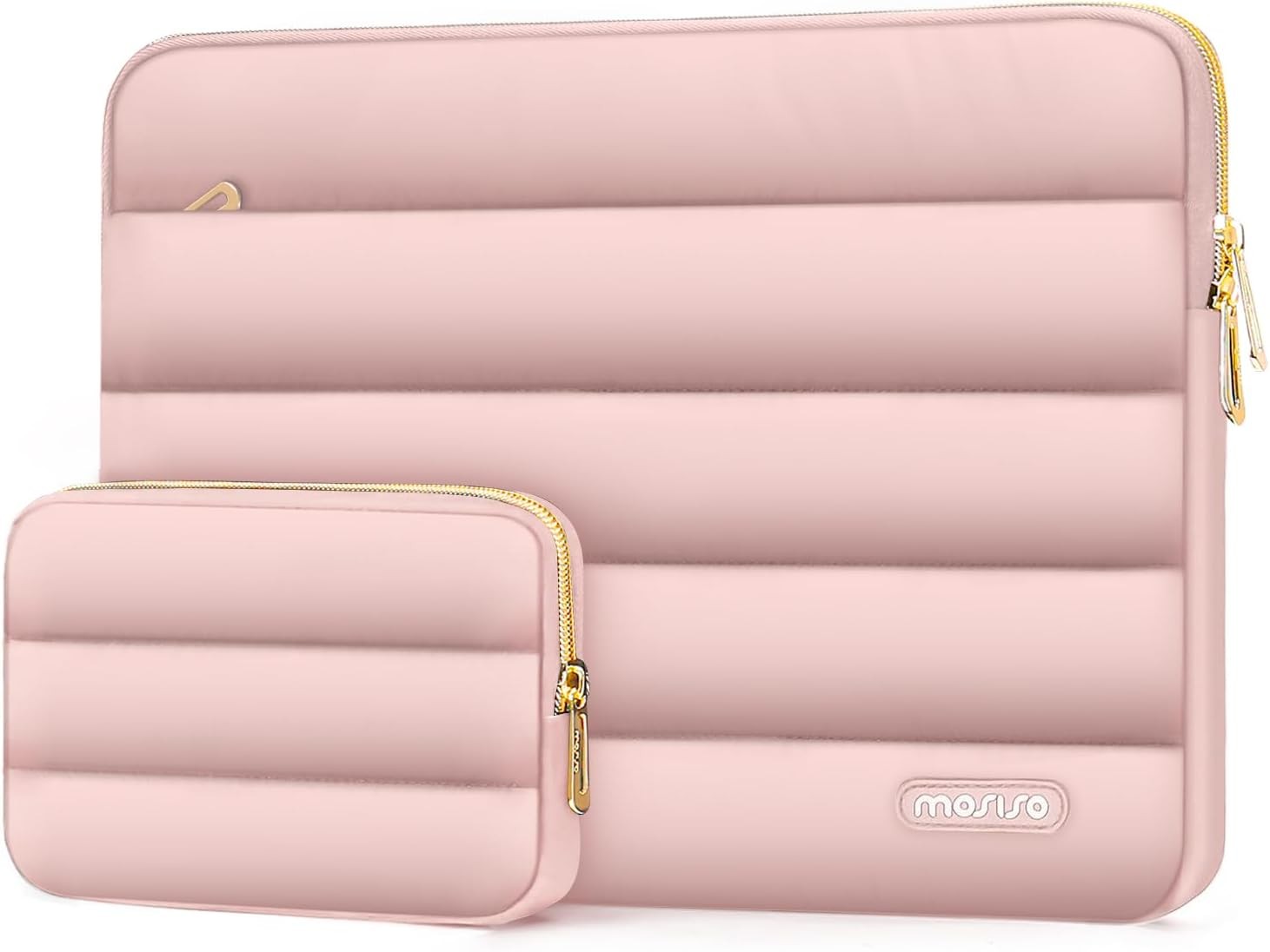 Puffy Laptop Sleeve 15-15.6 inch, 16 inch Case for MacBook Pro 16, Pink, MOSISO