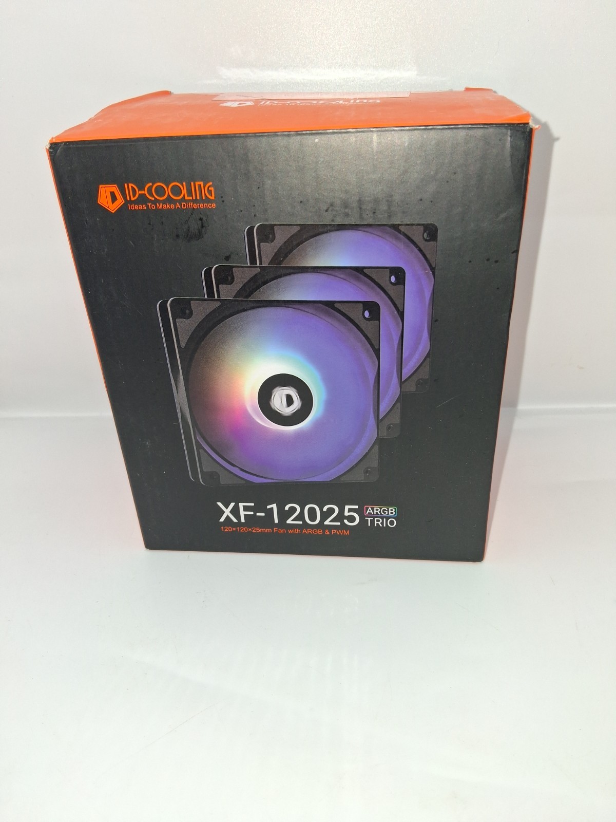  XF-12025-ARGB-TRIO 120mm Case Fan ARGB 3 Pack RGB Fans 5V 3-PIN BLACK