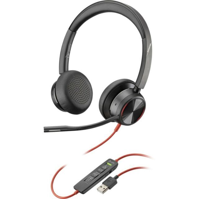 Plantronics 214406-01 Blackwire 5200 USB-C Corded Stereo Headset - Black