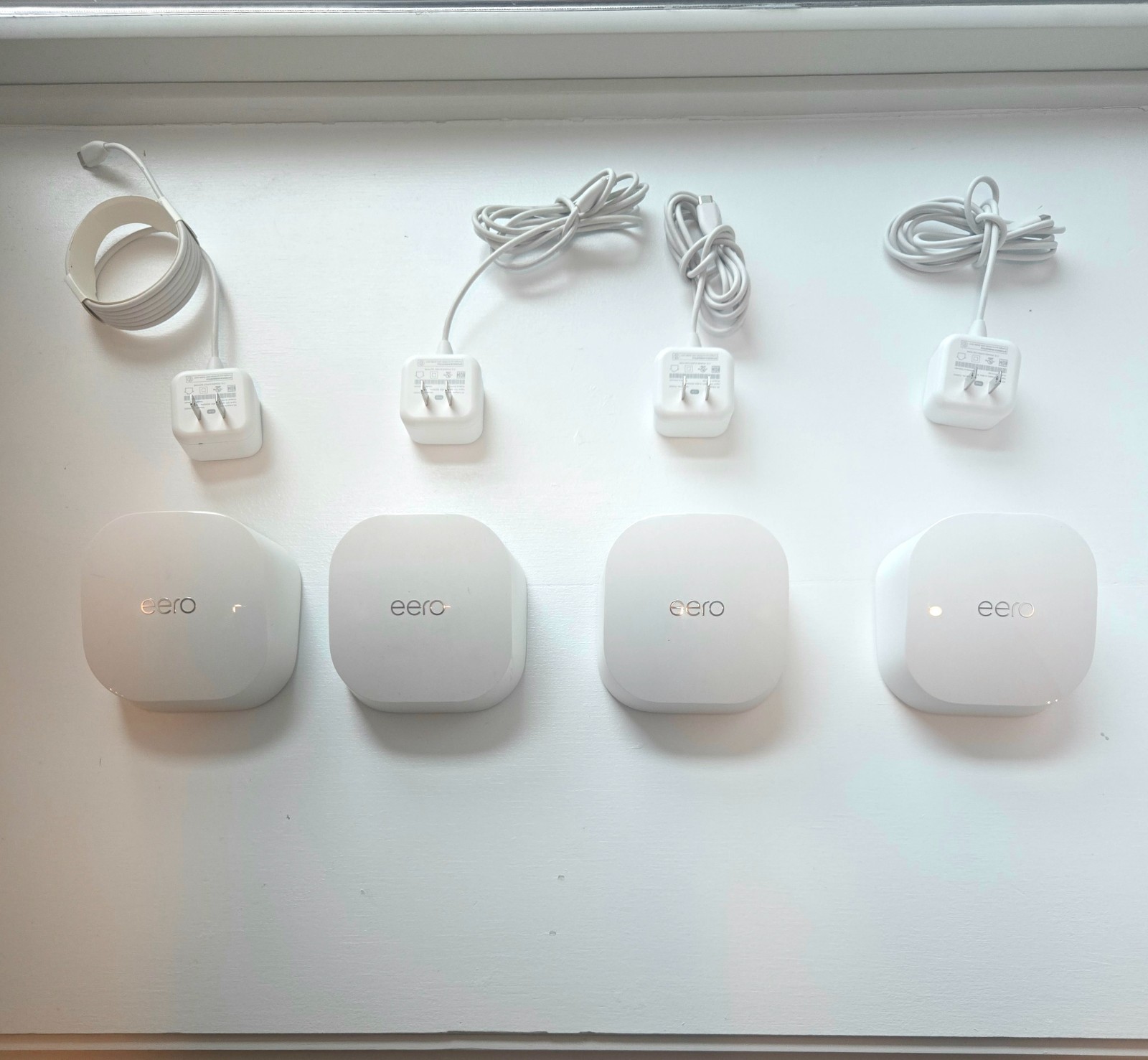 Amazon eero 6+ Mesh Wi-Fi 6 System (4-Pack Bundle) - White